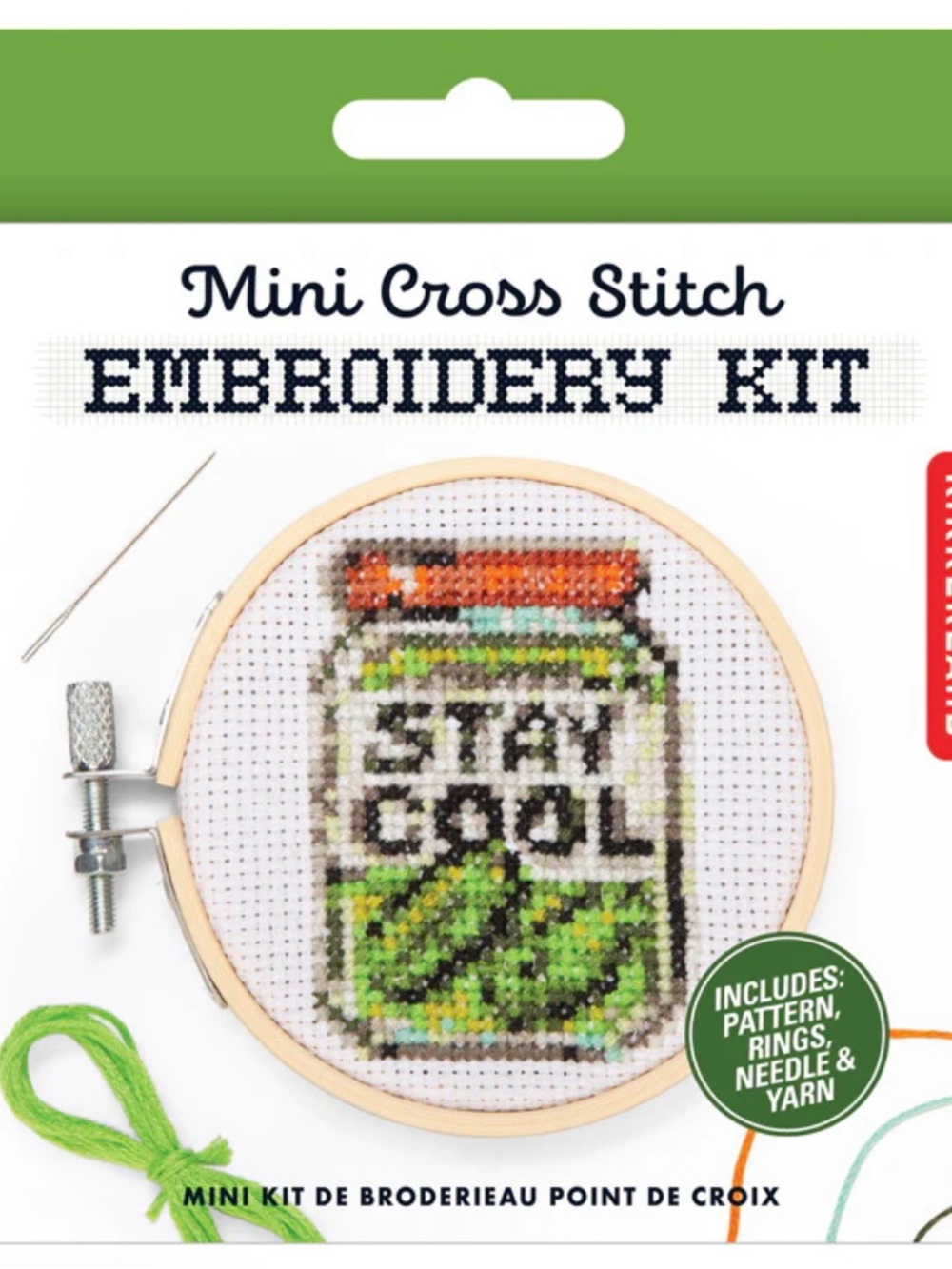 Kikkerland Mini Cross Stitch Kit $7 add on